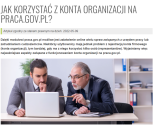 Obrazek dla: Jak korzystać z konta organizacji  na PRACA.GOV.PL?